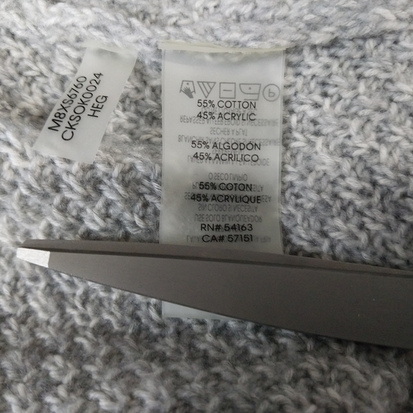 Calvin Klein Heather Gray Cowl Neck Sweater - Picture 10 of 11